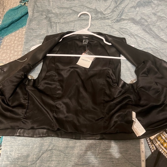 Rhinestone fringe vest Black Forever 21 Small - Picture 8 of 10